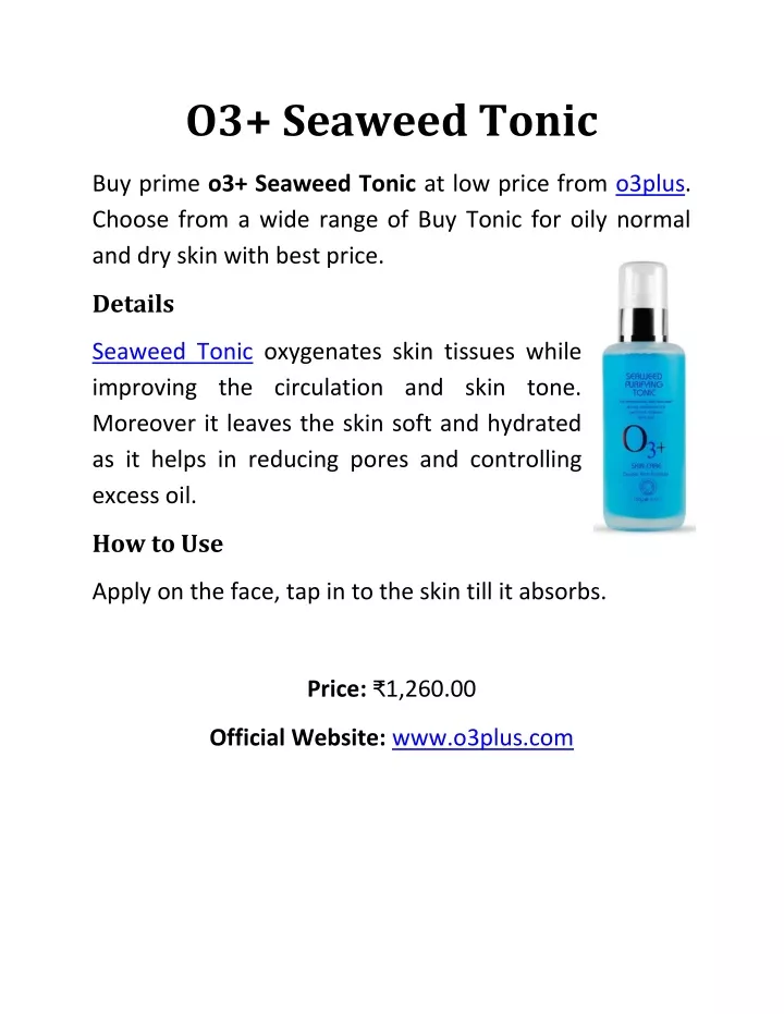 o3 seaweed tonic