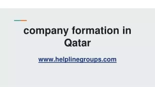 company formation in Qatar