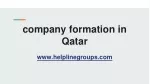 company formation in Qatar - slide 1