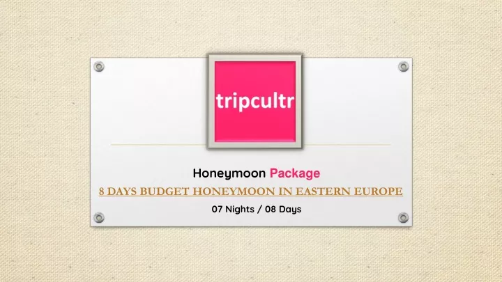 honeymoon package