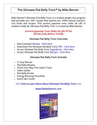 (PDF) Okinawa Flat Belly Tonic PDF Free Download: Mike Banner