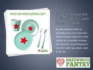 Buy Kids Dining Set Online | Best Lunch Boxes For Kids