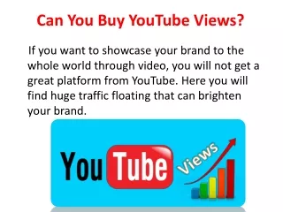 Can You Buy YouTube Views?