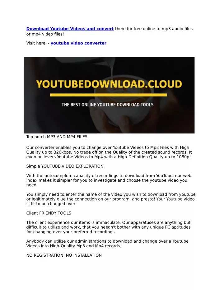 download youtube videos and convert them for free