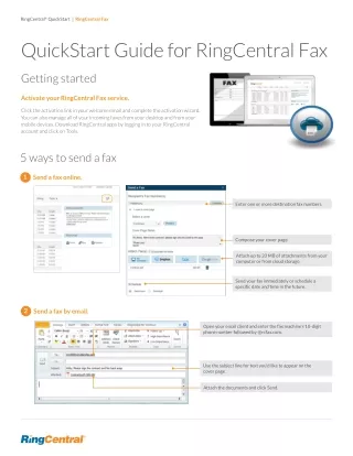 Quick Start Guide for RingCentral Fax