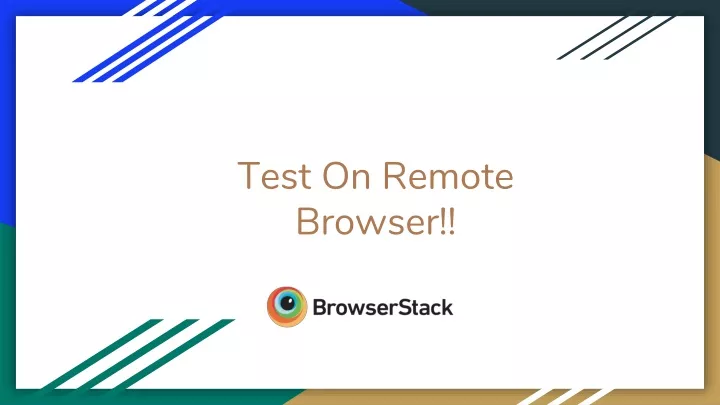 test on remote browser