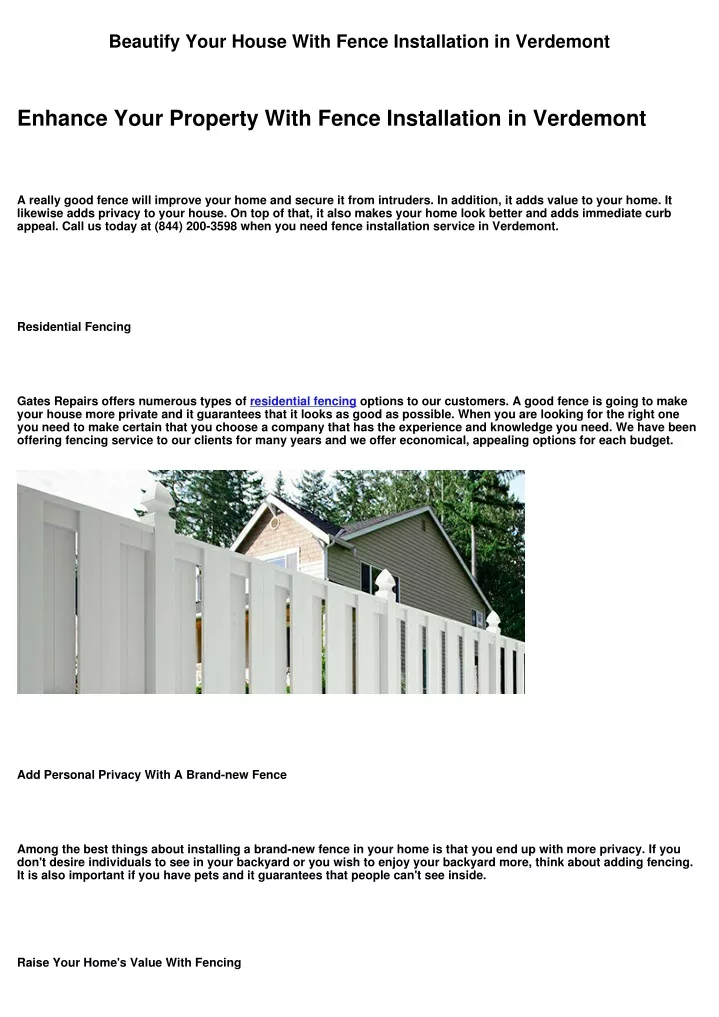 beautify your house with fence installation