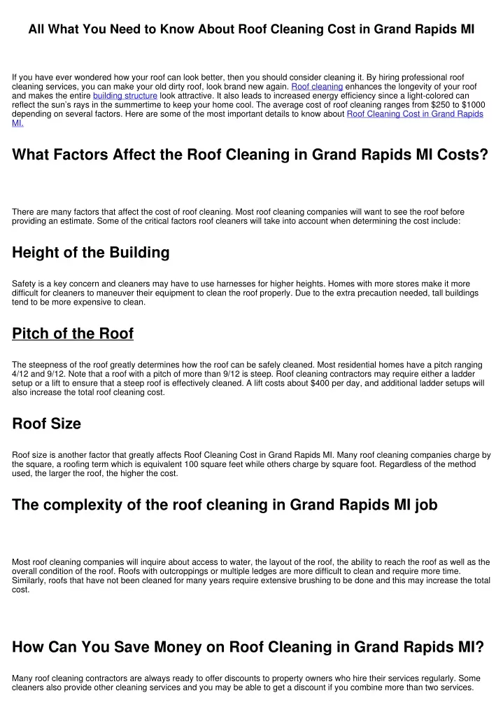 all what you need to know about roof cleaning