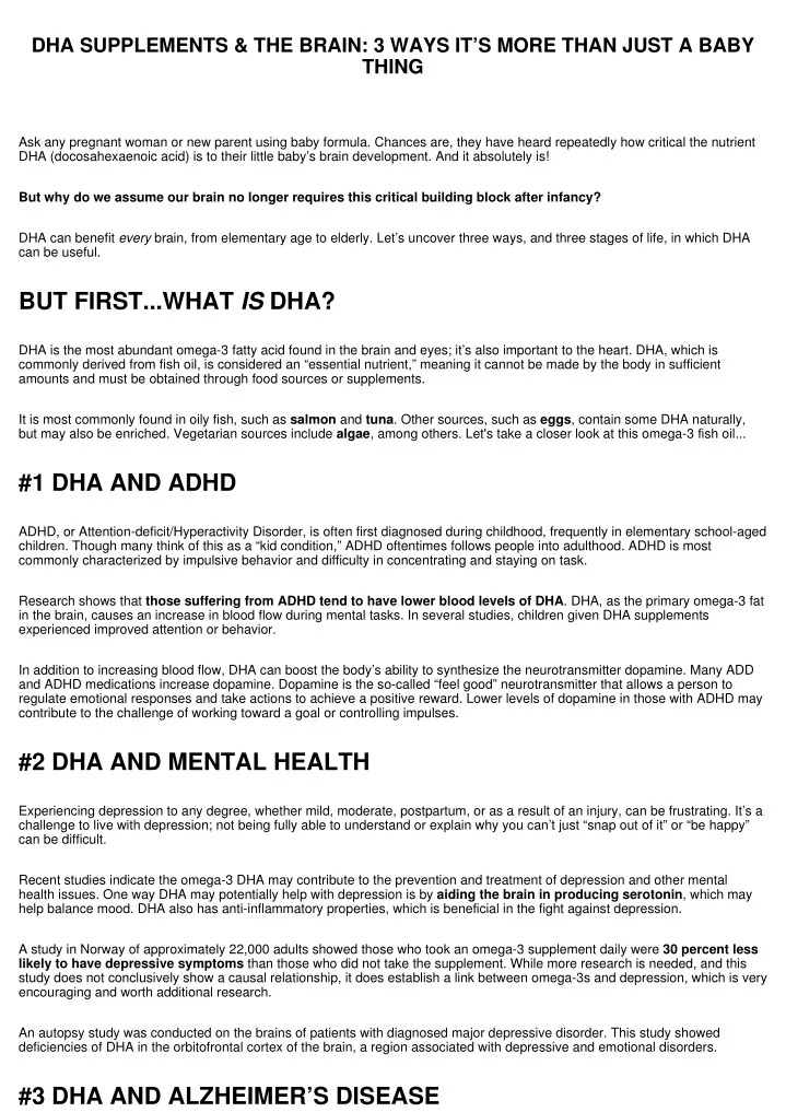 dha supplements the brain 3 ways it s more than