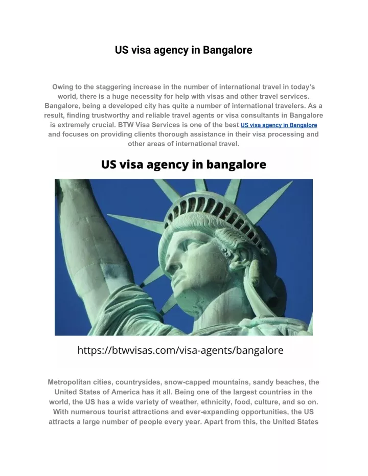 us visa agency in bangalore owing