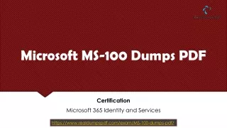 Microsoft MS-100 Dumps PDF [2020] - Easy Way To Pass-out MS-100 Exam