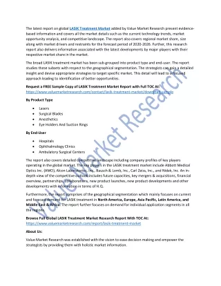 LASIK Treatment Market - Global Industry Analysis Report 2019-2026