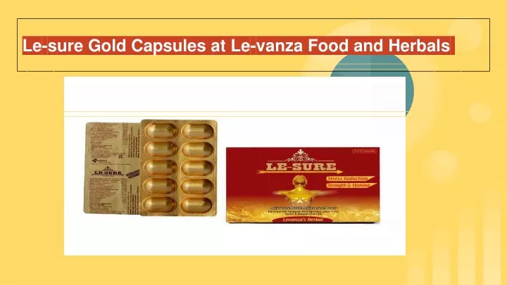 le sure gold capsules at le vanza food and herbals