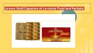 Le-sure Gold Capsules at Le-vanza Food and Herbals