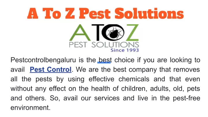 a to z pest solutions