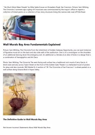 Some Known Facts About Bay Area Wall Murals.