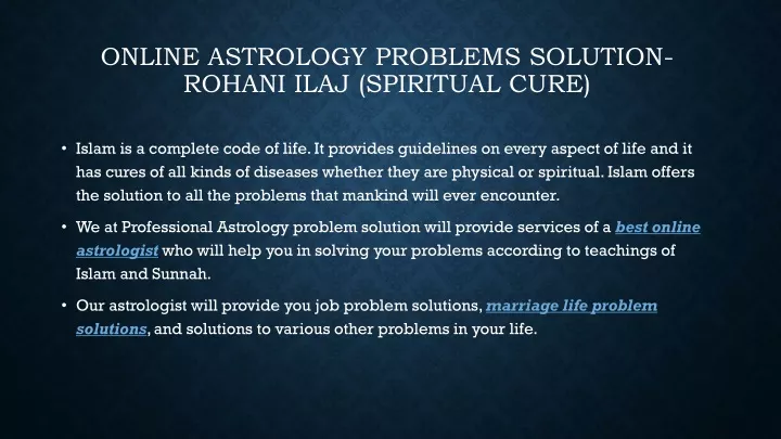 online astrology problems solution rohani ilaj spiritual cure