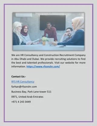Blue Collar Recruitment Consultants Dubai(rfsonshr.com)