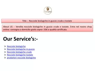 title nocciole biologiche in guscio crude