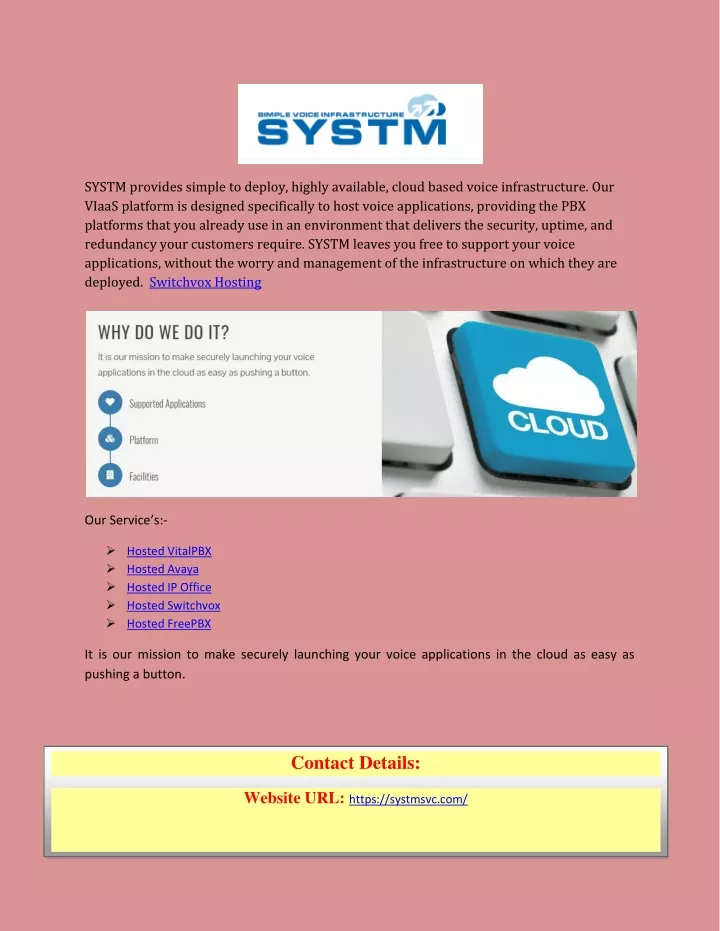 systm provides simple to deploy highly available