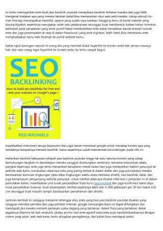 ini tentu meringankan ente buat jasa backlink