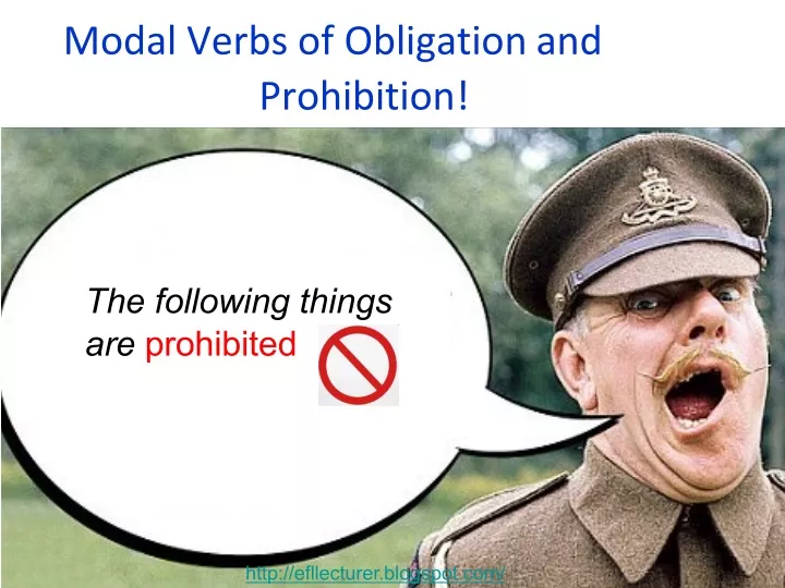 modal verbs of obligation and prohibition