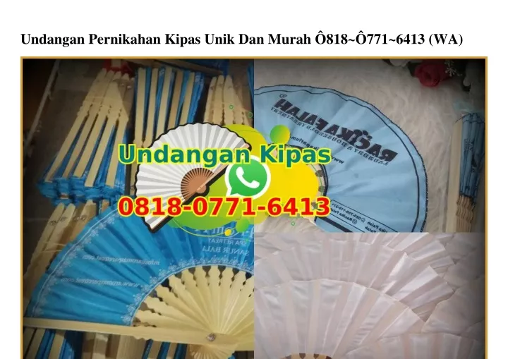 undangan pernikahan kipas unik dan murah