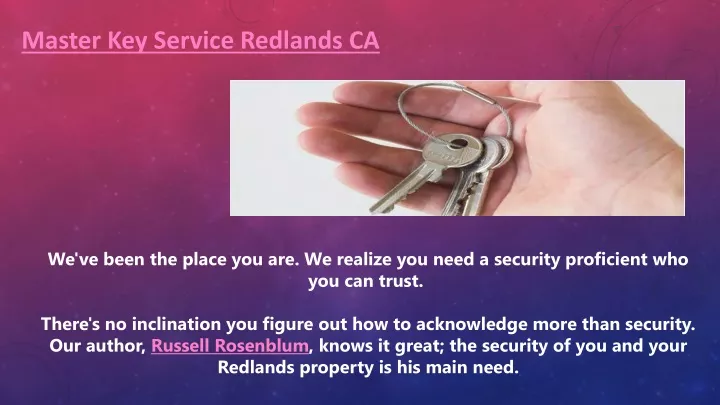 master key service redlands ca