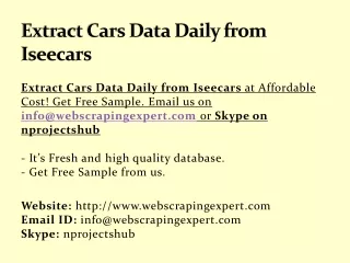 extract cars data daily from iseecars