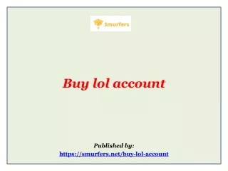 Buy lol account