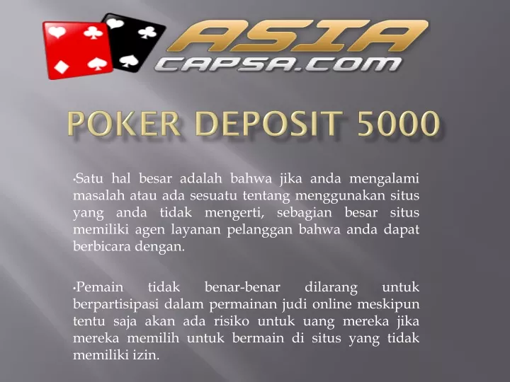 poker deposit 5000