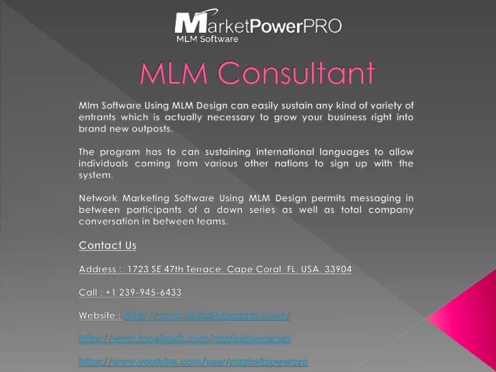 mlm consultant