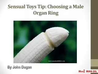 Sensual Toys Tip: Choosing a Male Organ Ring