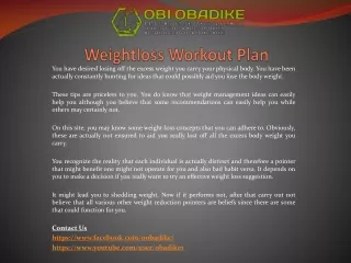Weightloss Workout Plan