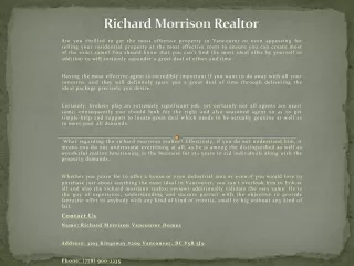 Richard Morrison Realtor