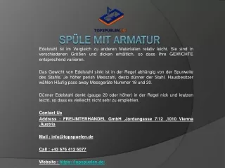 Spüle Mit Armatur