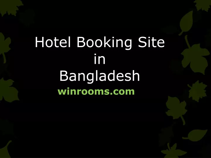 hotel booking site in bangladesh