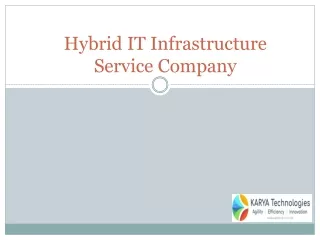 Hybrid IT Infrastructure services USA