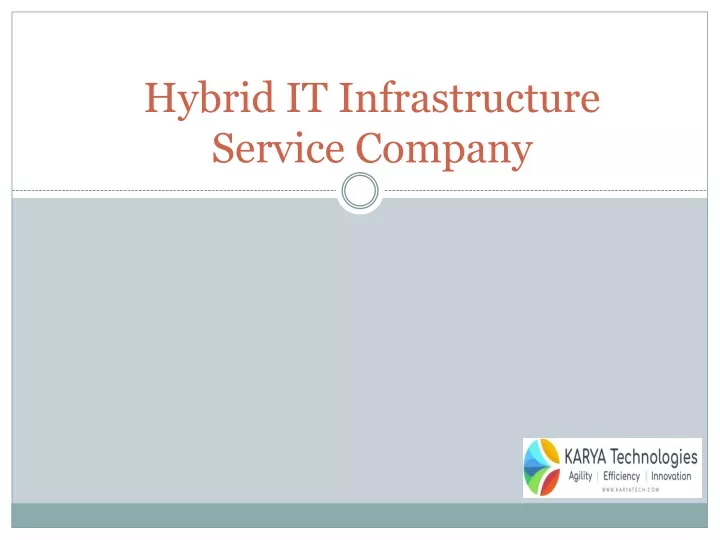 hybrid it infrastructure service company