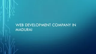 Web Development Agency Madurai