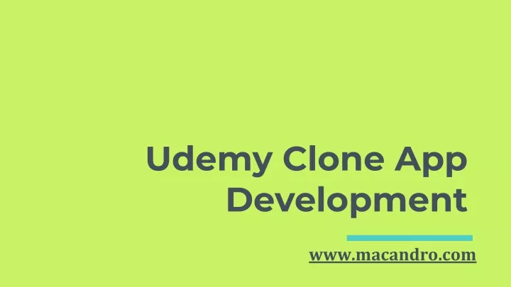 udemy clone app development