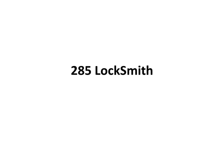 285 locksmith