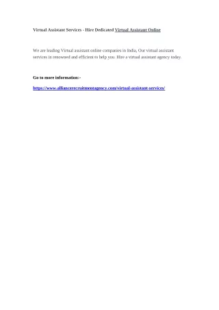 virtual assistant services hire dedicated virtual