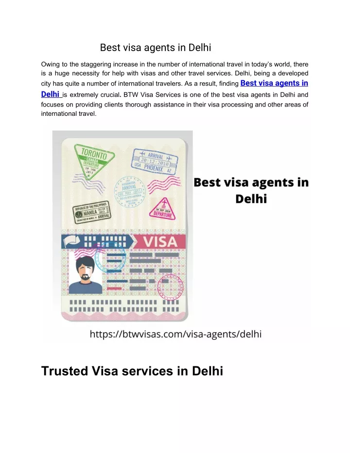 best visa agents in delhi