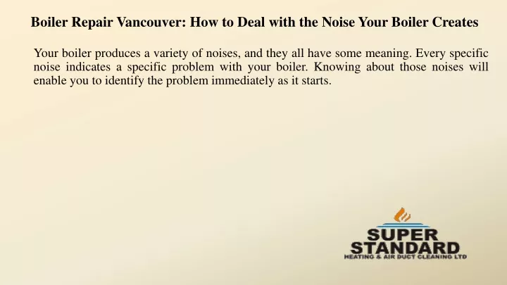 boiler repair vancouver how to deal with the noise your boiler creates