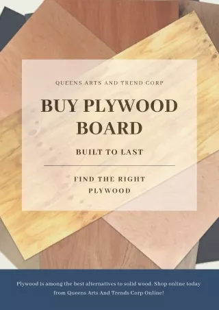 Buy Plywood Boards in Philippines