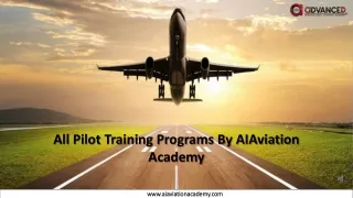 Complete Pilot Training Program by AIAviation Academy