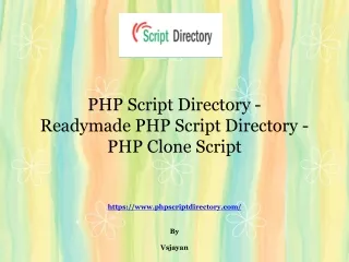 Readymade PHP Script Directory