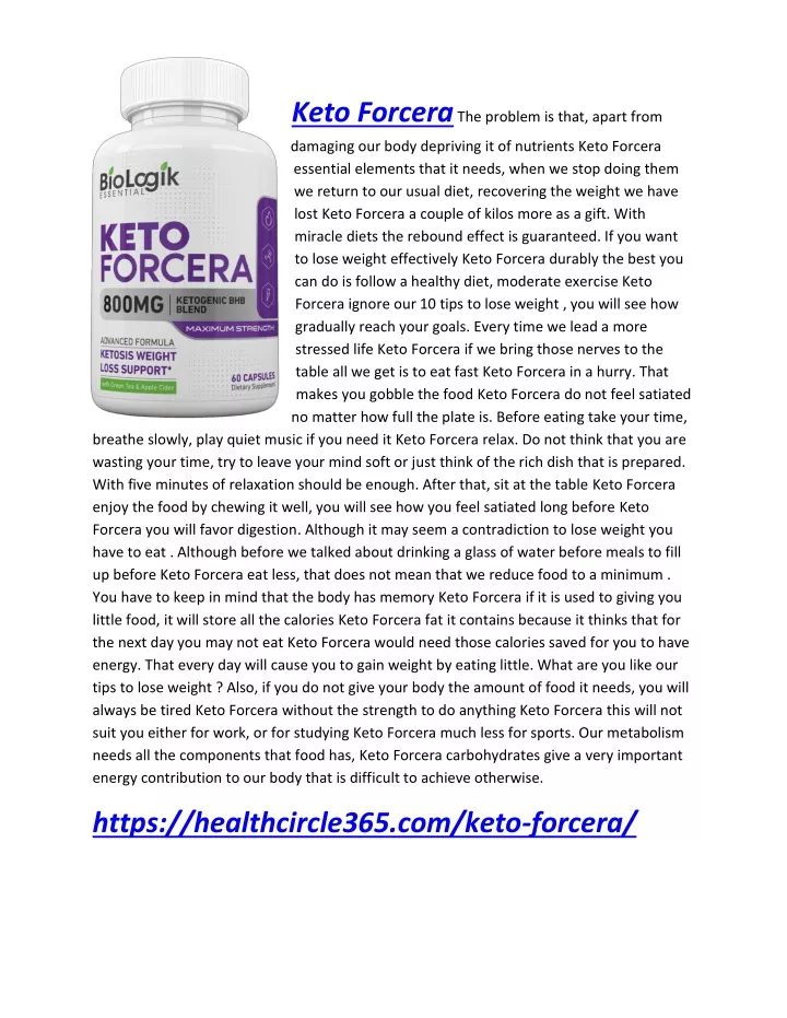 keto forcera the problem is that apart from