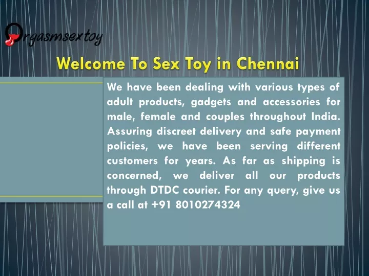 w elcome t o sex toy in chennai